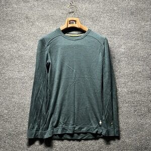Smartwool Base Layer Shirt Womens Medium Green Long Sleeves 100% Merino Wool